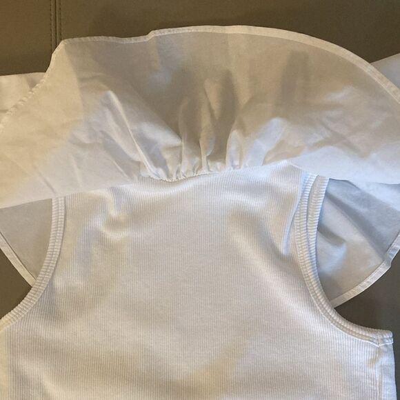 NWOT Molo Girls’ Reca Ruffle tank Top in White. Size 12. - Picture 4 of 8